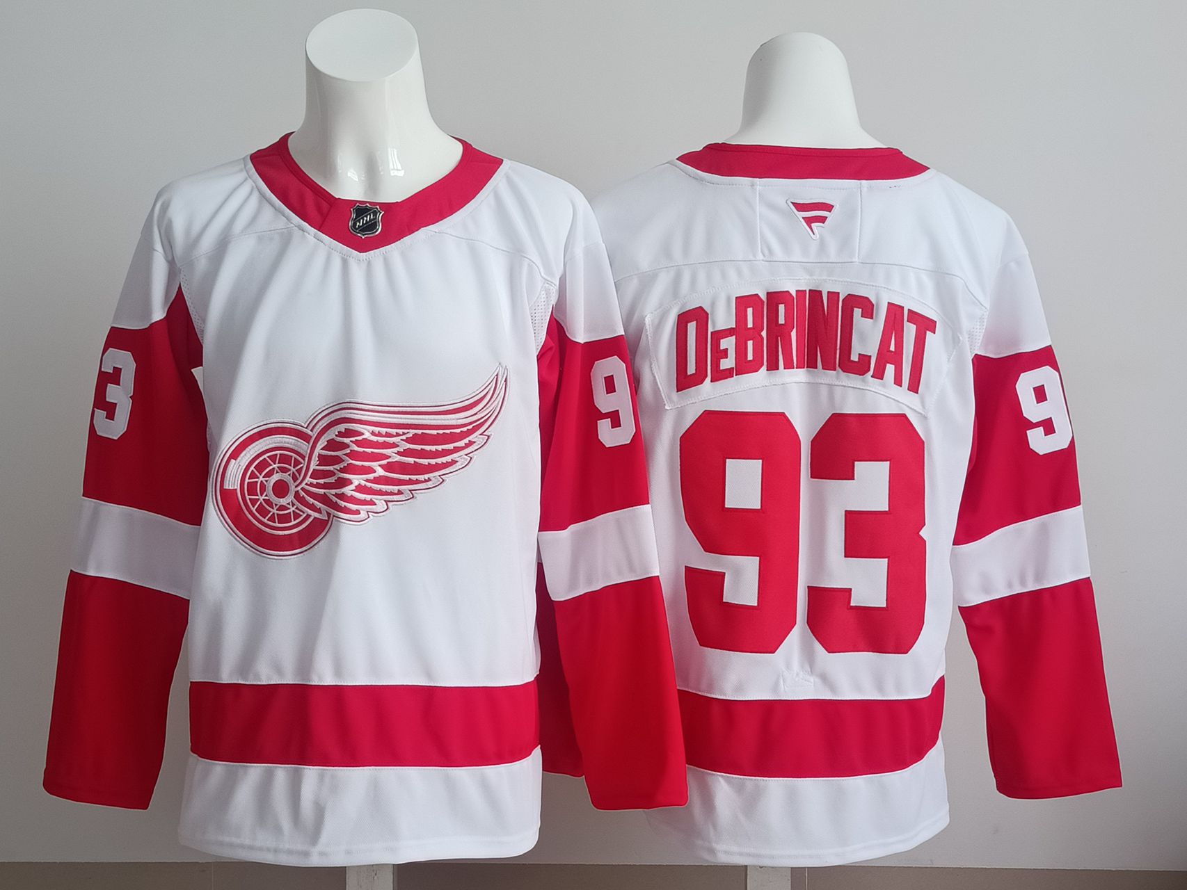 Men 2025 Detroit Red Wings 93 Debrincat White red NHL Jersey style 01
